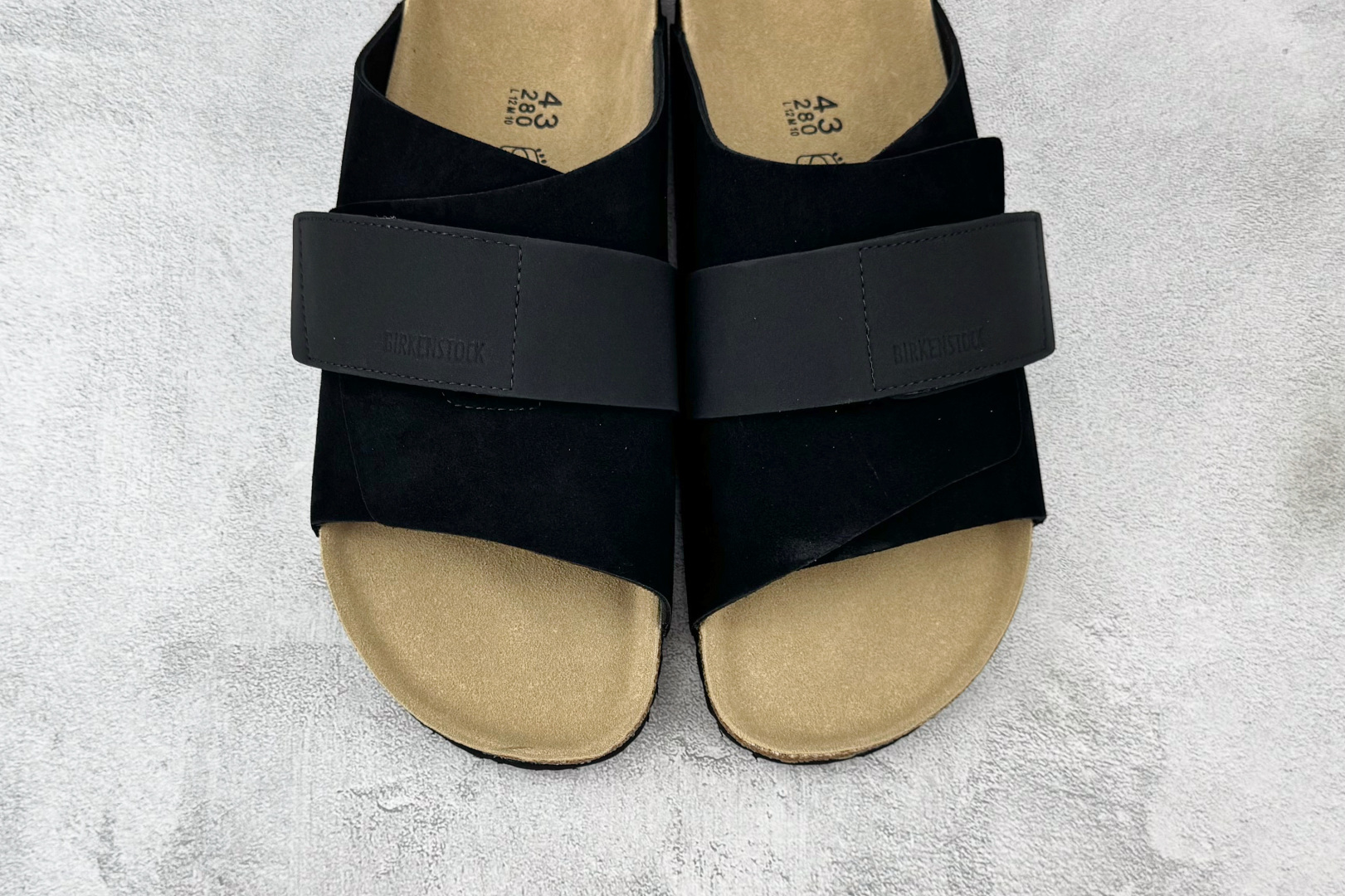 莞产 Birkenstock Kyoto 牛皮绒面革单扣 EVA 黑色 货号：尺码：35 36 36.5