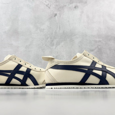 OT 头层 Onitsuka Tiger鬼塚虎 MEXICO 66 SLIP-ON 米白藏青货号:118 OT 头层 Onitsuka Tiger鬼塚虎 MEXICO 66 SLIP-ON 米白藏青货号:118