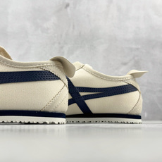 OT 头层 Onitsuka Tiger鬼塚虎 MEXICO 66 SLIP-ON 米白藏青货号:118 OT 头层 Onitsuka Tiger鬼塚虎 MEXICO 66 SLIP-ON 米白藏青货号:118