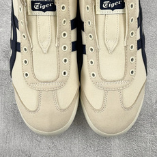OT 头层 Onitsuka Tiger鬼塚虎 MEXICO 66 SLIP-ON 米白藏青货号:118 OT 头层 Onitsuka Tiger鬼塚虎 MEXICO 66 SLIP-ON 米白藏青货号:118