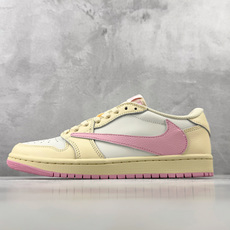DT 顶级原版 Jordan × Travis Scott Air Jordan 1 Low OG 粉倒钩 Sh DT 顶级原版 Jordan × Travis Scott Air Jordan 1 Low OG 粉倒钩 Sh