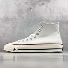 H 版 Converse CHUCK 70 X 致敬元年 白色 • 鞋头侧边实心黑五角星 • 鞋侧圆形皮标+后跟三星标: H 版 Converse CHUCK 70 X 致敬元年 白色 • 鞋头侧边实心黑五角星 • 鞋侧圆形皮标+后跟三星标: