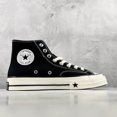 H 版 Converse CHUCK 70X 黑色 • 鞋头侧边实心黑五角星 • 鞋侧圆形皮标+后跟三星标:音波环绕弧线 H 版 Converse CHUCK 70X 黑色 • 鞋头侧边实心黑五角星 • 鞋侧圆形皮标+后跟三星标:音波环绕弧线
