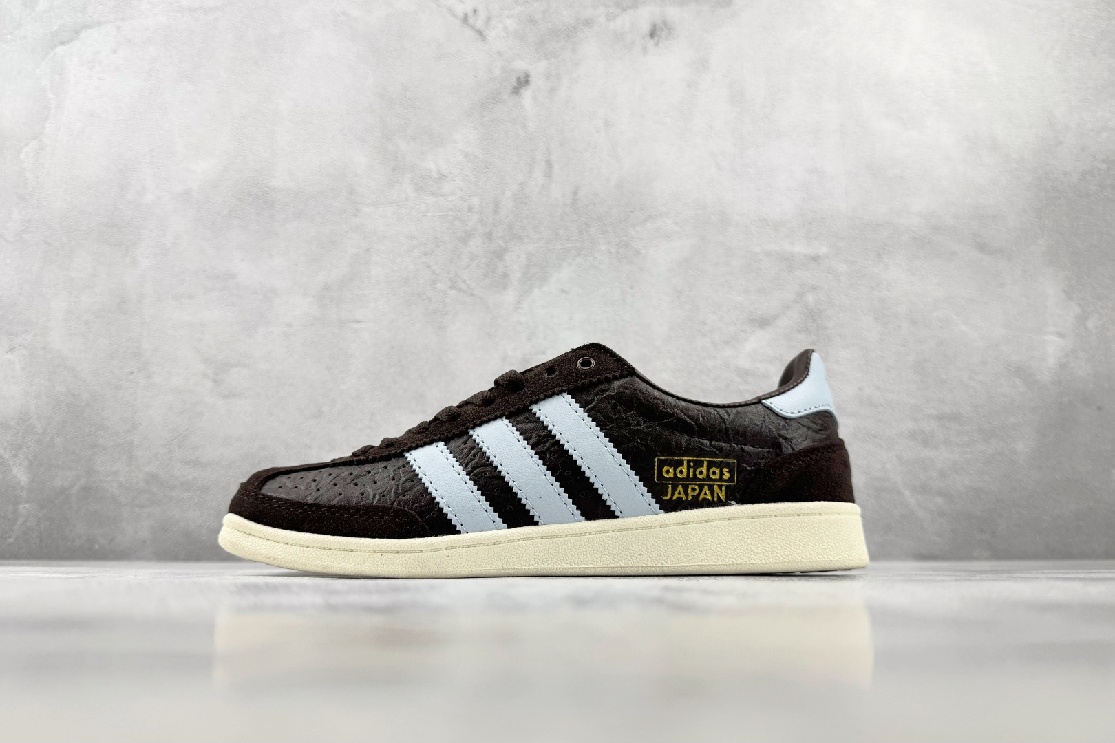 R版 出口订单 adidas originals JAPAN SQ 棕蓝 货号：KI2703 尺码：35.5 36 36