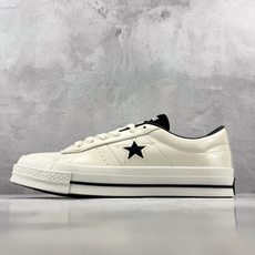 【H版】 Converse One Star 白黑色 • 星星贴片车缝针距统一 尖角走线圆润 不断线跳针 • 严格拉帮 【H版】 Converse One Star 白黑色 • 星星贴片车缝针距统一 尖角走线圆润 不断线跳针 • 严格拉帮