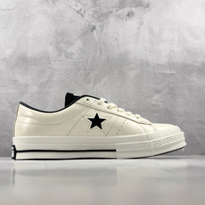 【H版】 Converse One Star 白黑色 • 星星贴片车缝针距统一 尖角走线圆润 不断线跳针 • 严格拉帮 【H版】 Converse One Star 白黑色 • 星星贴片车缝针距统一 尖角走线圆润 不断线跳针 • 严格拉帮
