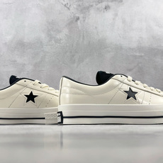 【H版】 Converse One Star 白黑色 • 星星贴片车缝针距统一 尖角走线圆润 不断线跳针 • 严格拉帮 【H版】 Converse One Star 白黑色 • 星星贴片车缝针距统一 尖角走线圆润 不断线跳针 • 严格拉帮
