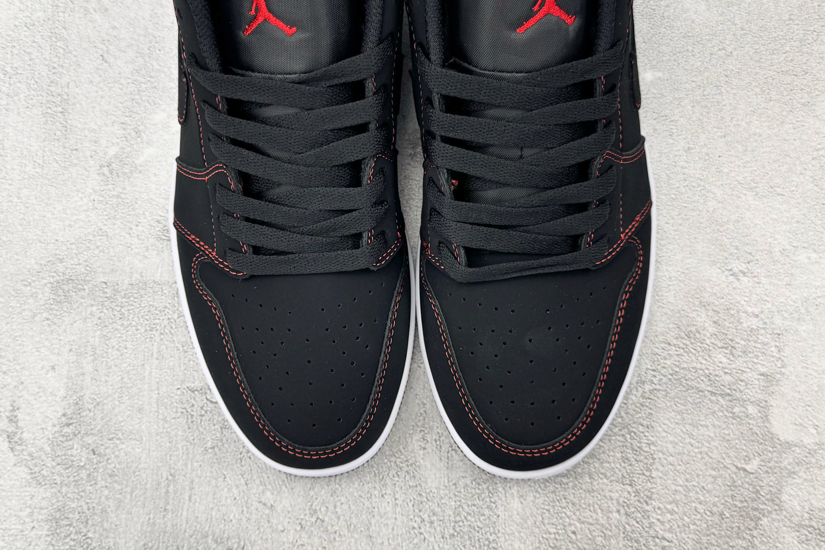 K版/徐 综合版 Jordan Air Jordan 1 LOW 黑红 货号： 076 尺码：36 36.5 37 38