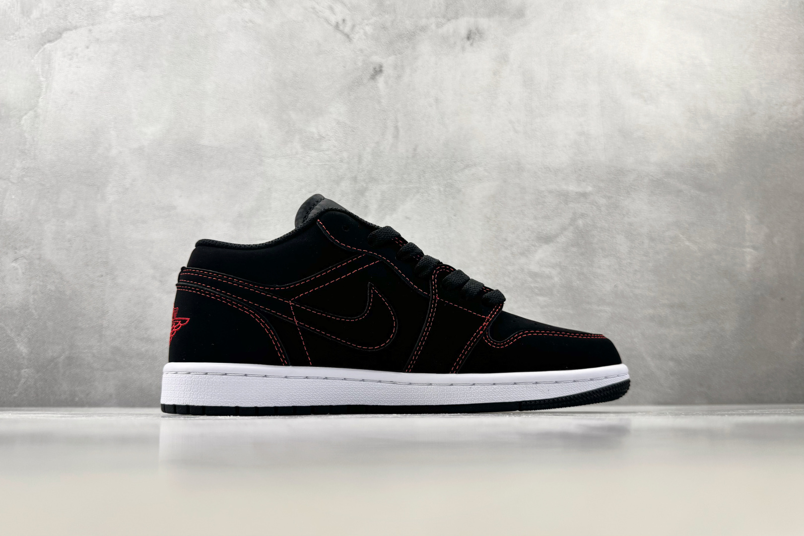 K版/徐 综合版 Jordan Air Jordan 1 LOW 黑红 货号： 076 尺码：36 36.5 37 38