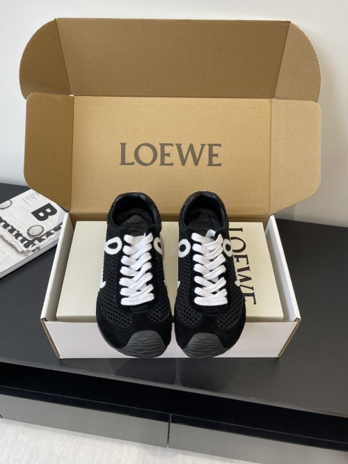 Loewe Ballet Runner 2.0: Nylon & Leather Sneakers for Women - Black 1 Loewe Ballet Runner 2.0: Nylon & Leather Sneakers for Women - Black