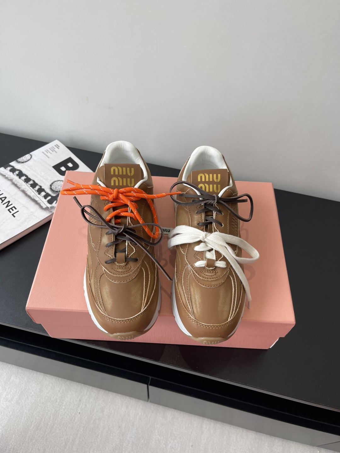 Miu Miu Retro Style Dad Sneakers - Comfortable, Trendy, and Fashion-Forward