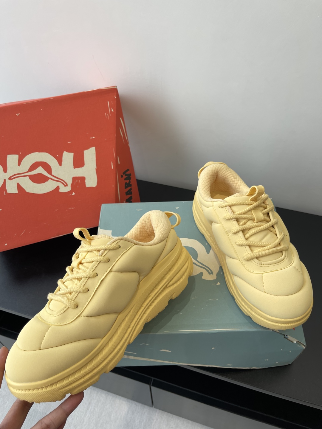 Marni X Hoka Collaboration: 750 Sneakers for Summer in Macaron Colors