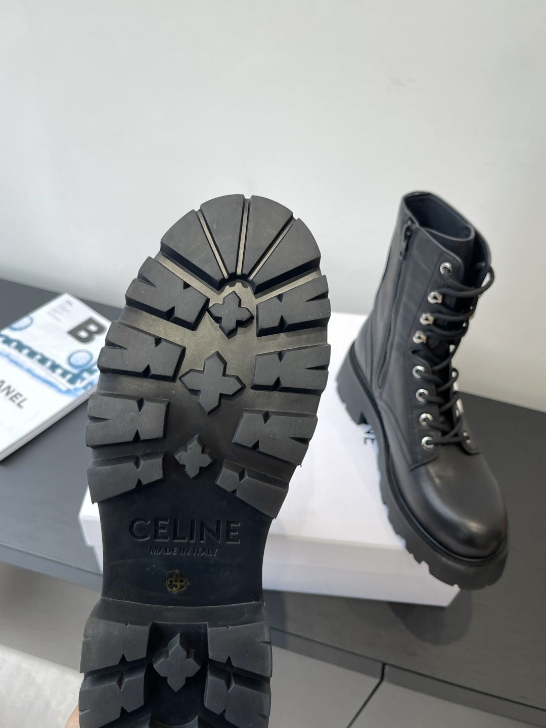 Celine Haute Couture Classic Luxury Leather Shoe Ref 5