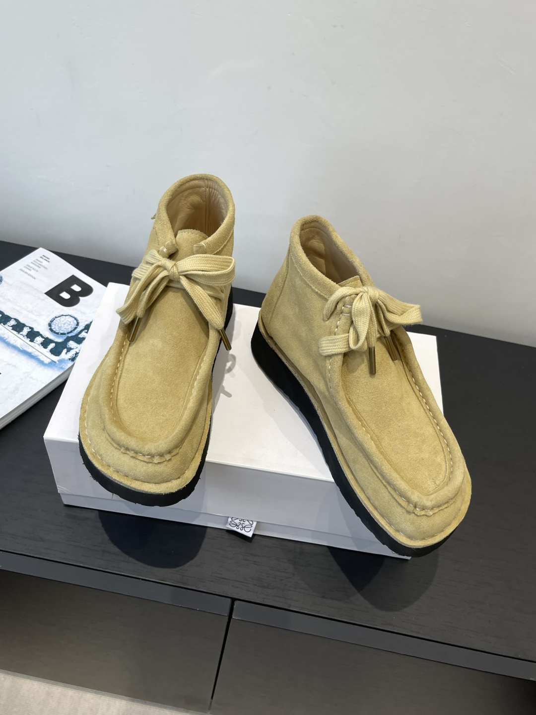 “672 Loewe 25SS Autumn Winter Shoe Review: Cute Round Head Design, Imported Fabric, Soft Sheepskin” - 图片 3