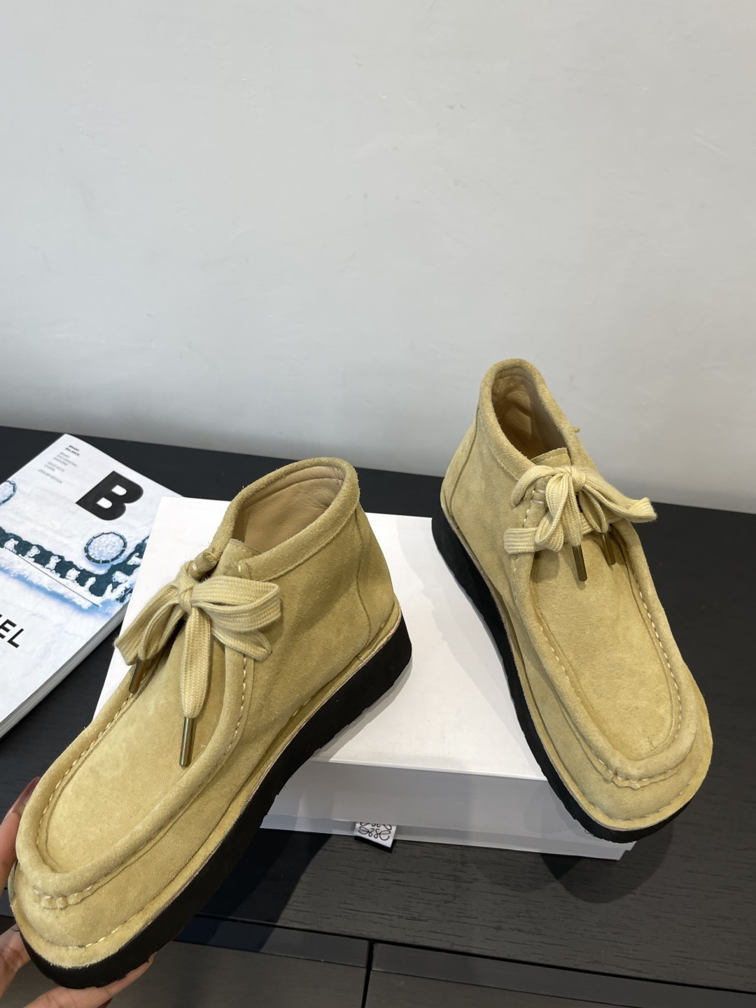 “672 Loewe 25SS Autumn Winter Shoe Review: Cute Round Head Design, Imported Fabric, Soft Sheepskin” - 图片 4