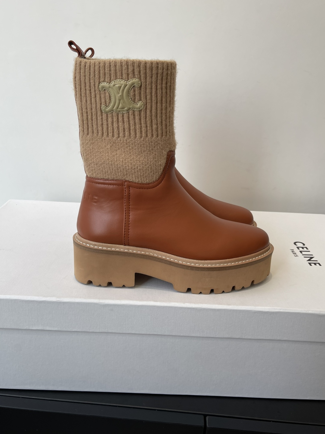 CELINE Autumn/Winter New Style Yang Mi Same Style Flyknit Ankle Boots 2