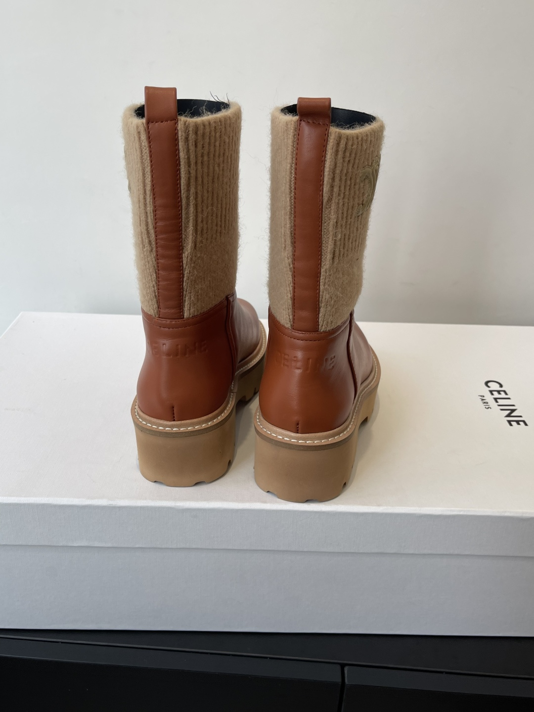 CELINE Autumn/Winter New Style Yang Mi Same Style Flyknit Ankle Boots 8