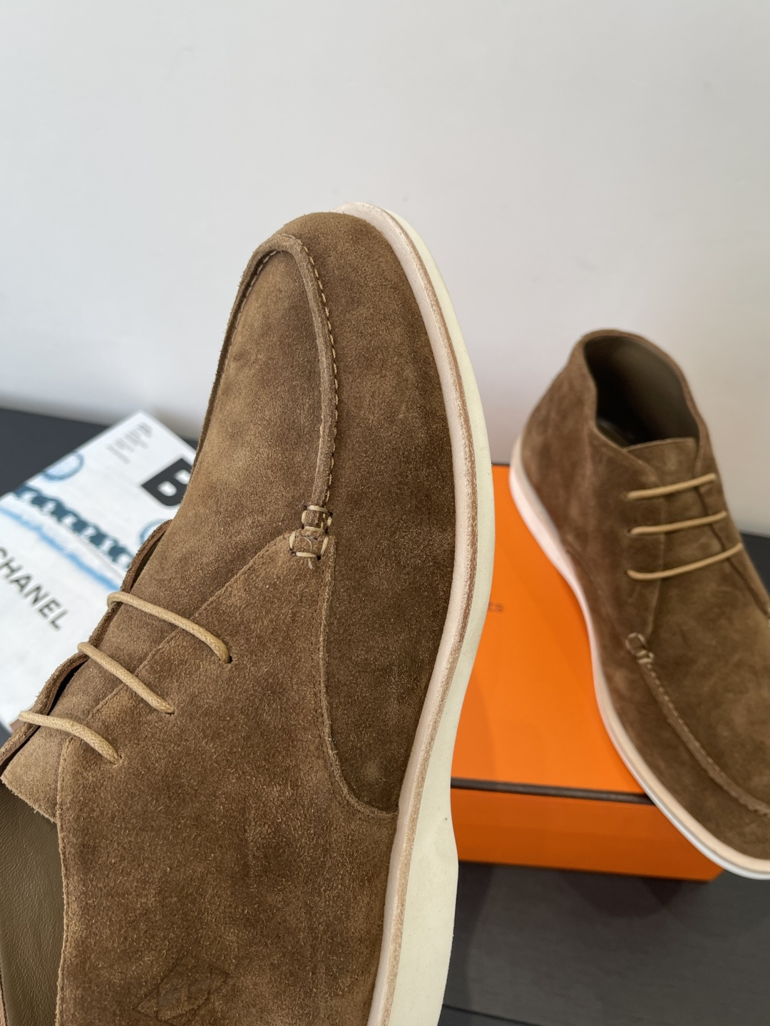 Hermes 25ss new low cut men's casual shoes with simple design in line - Shoe 6