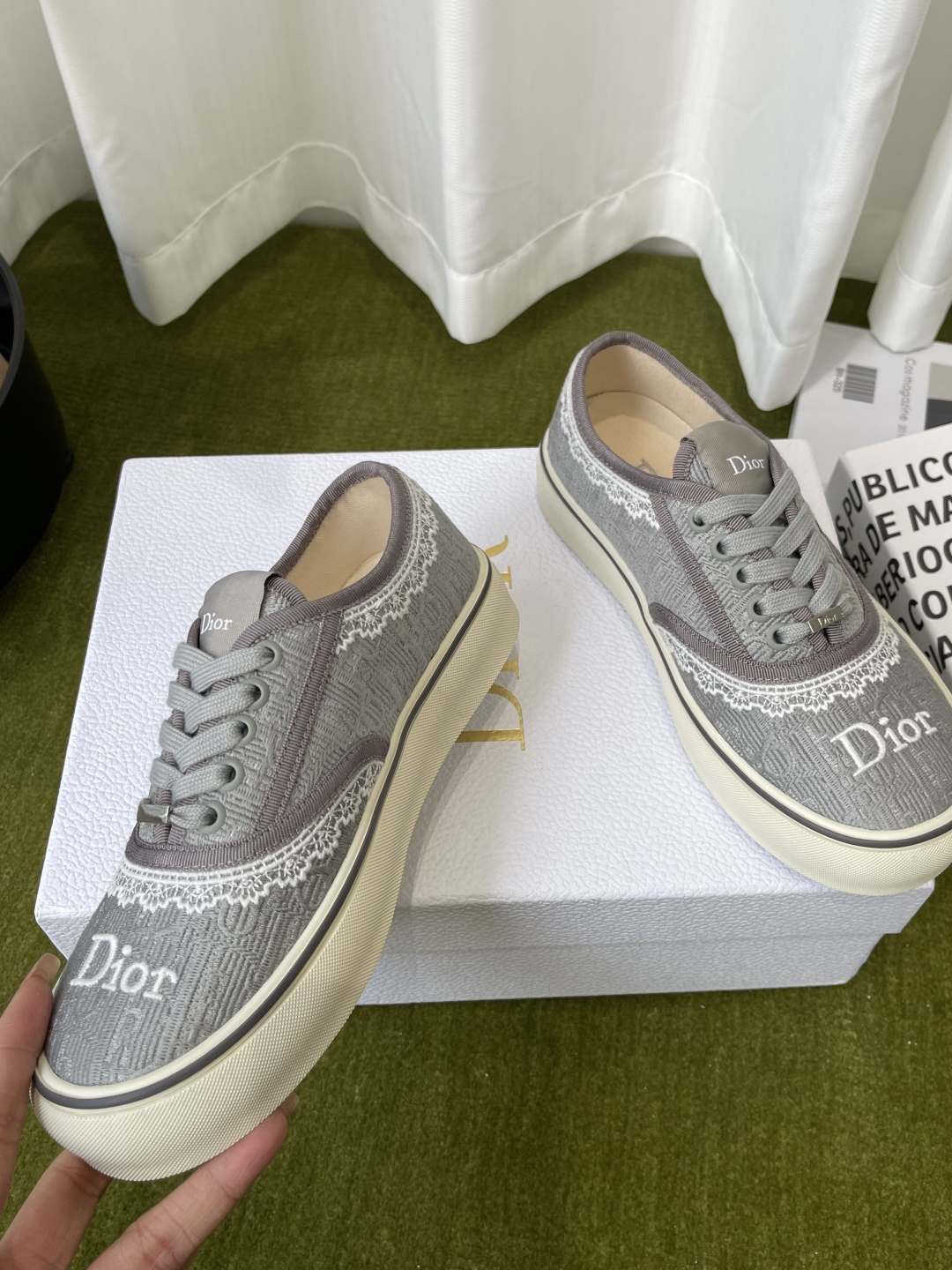 Dior Dior迪奥 Saltwind 系列 老花 蕾丝 帆布鞋 休闲 运动鞋 板鞋