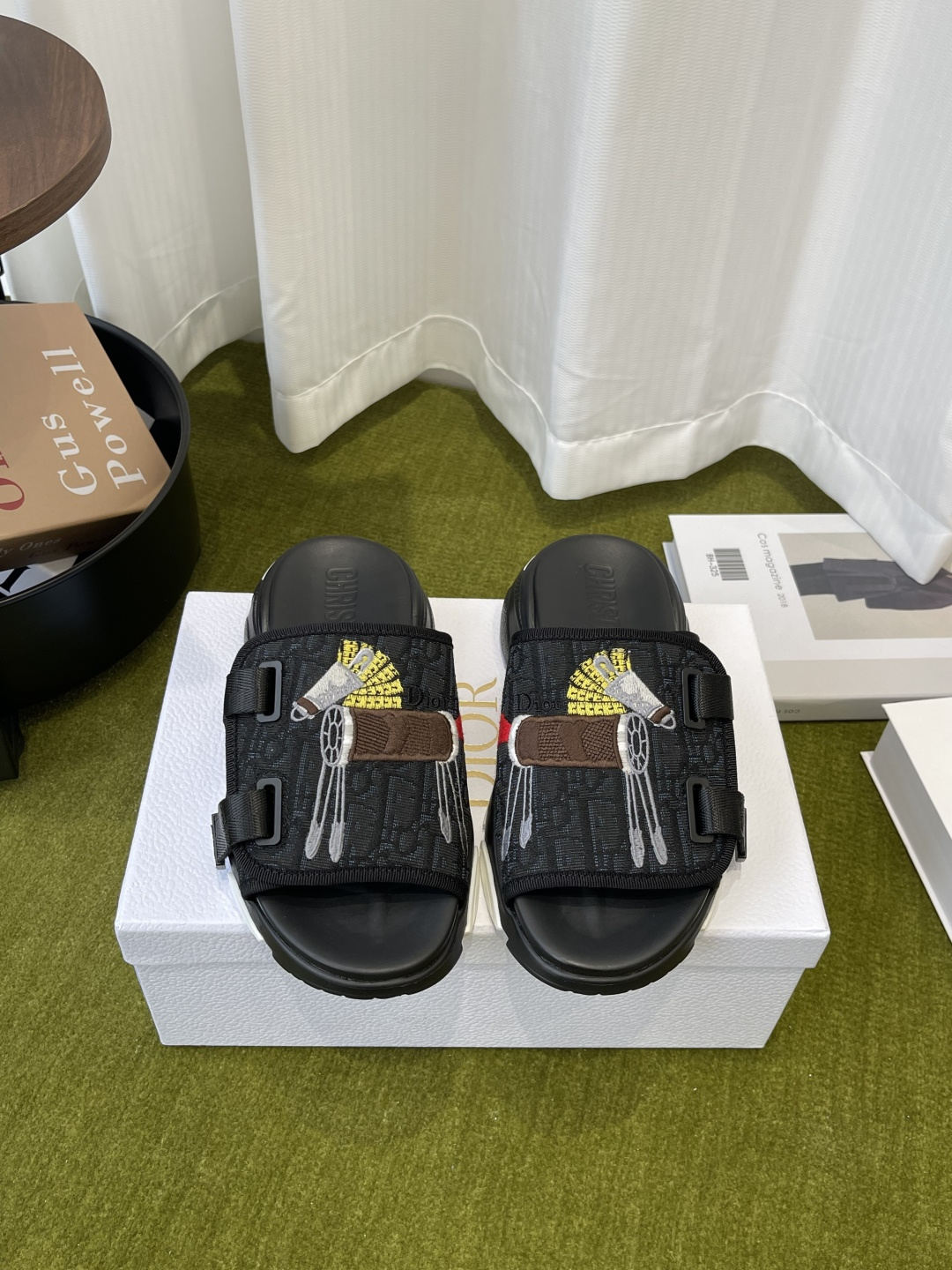 Dior 迪奥 26ss 马年生肖款 春夏新款 D字刺绣厚底运动拖鞋