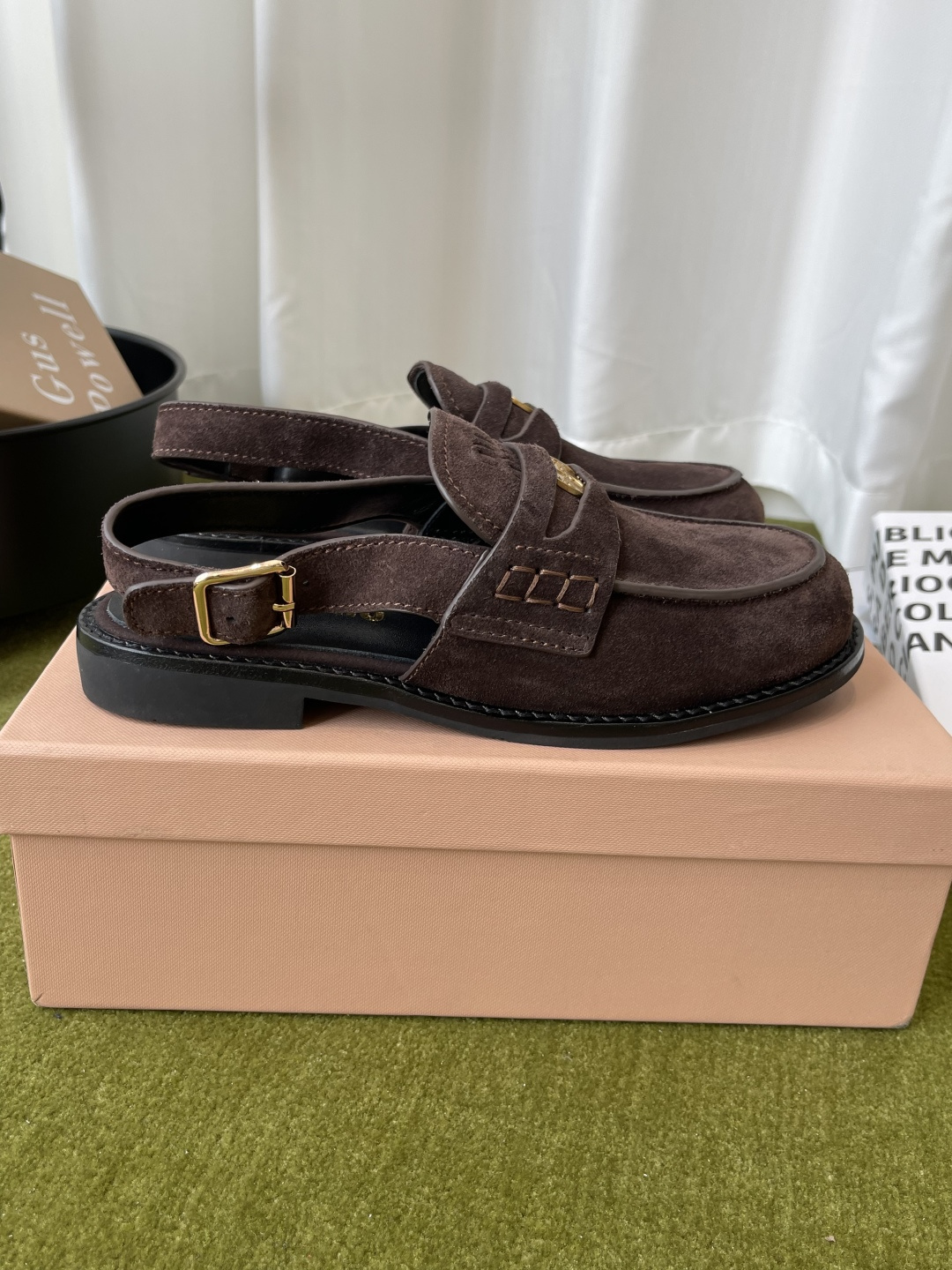 Miu Miu MiuMiu 缪缪 2026ss春夏新款 钱币乐福鞋 后空半包凉鞋
