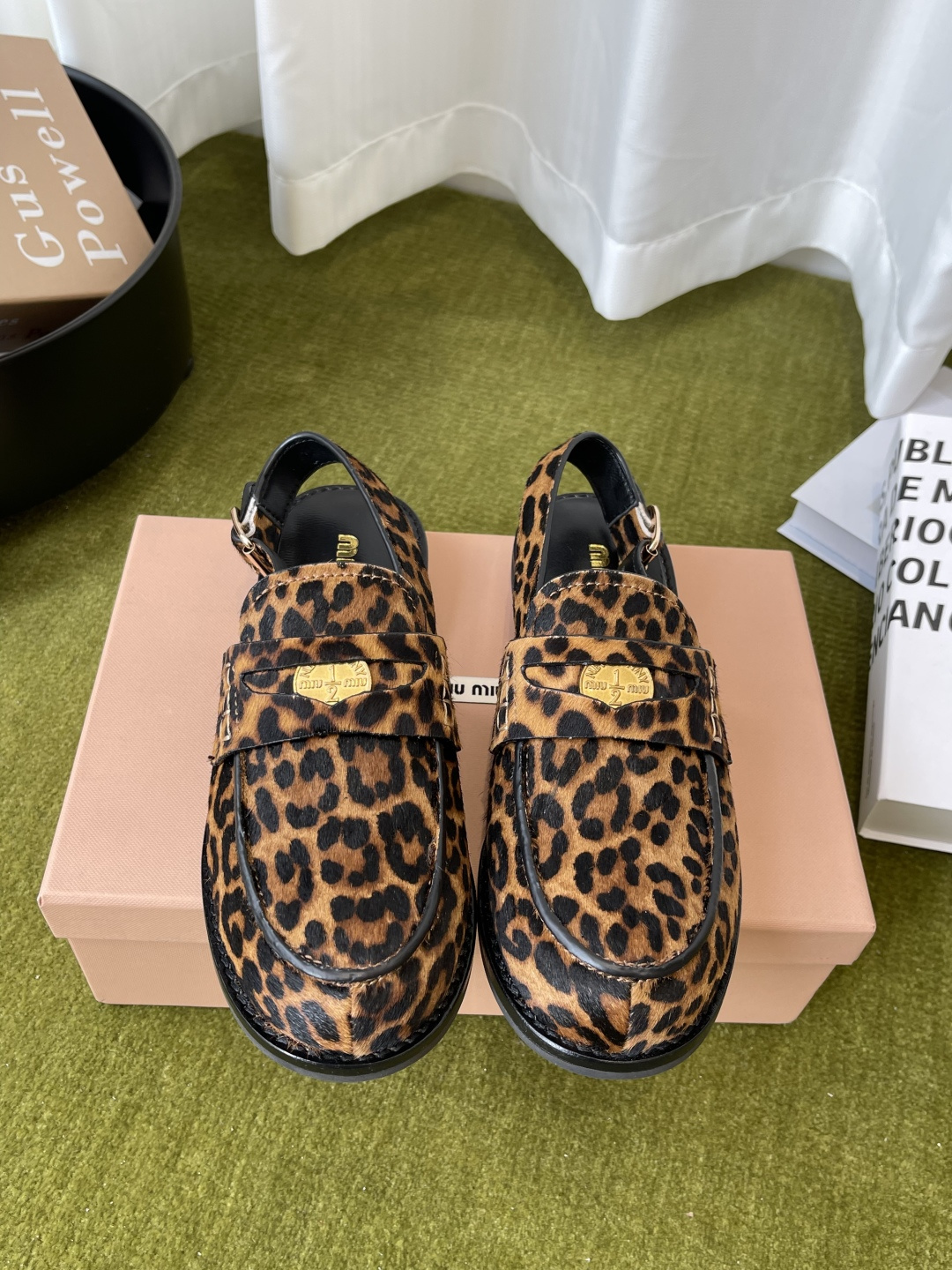 Miu Miu MiuMiu 缪缪 2026ss春夏新款 钱币乐福鞋 后空半包凉鞋