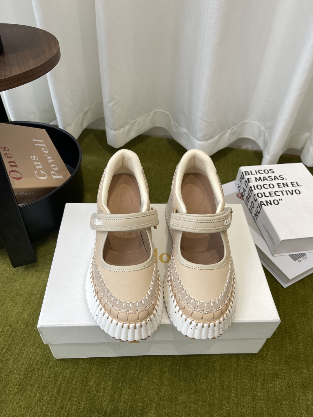 Chloé Nama Leather Platform Mary Jane Shoes