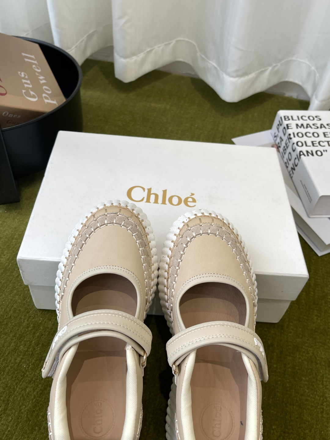 Chloé Nama Leather Platform Mary Jane Shoes