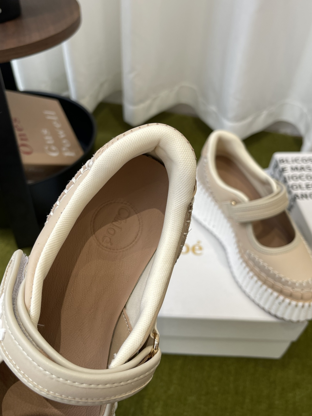 Chloé Nama Leather Platform Mary Jane Shoes