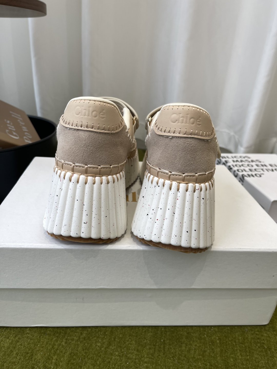 Chloé Nama Leather Platform Mary Jane Shoes