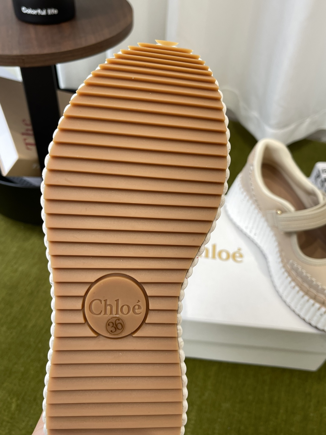 Chloé Nama Leather Platform Mary Jane Shoes