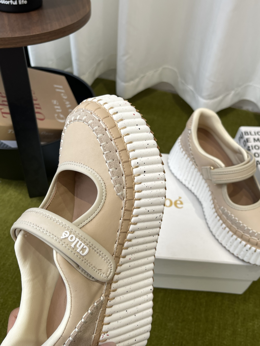 Chloé Nama Leather Platform Mary Jane Shoes