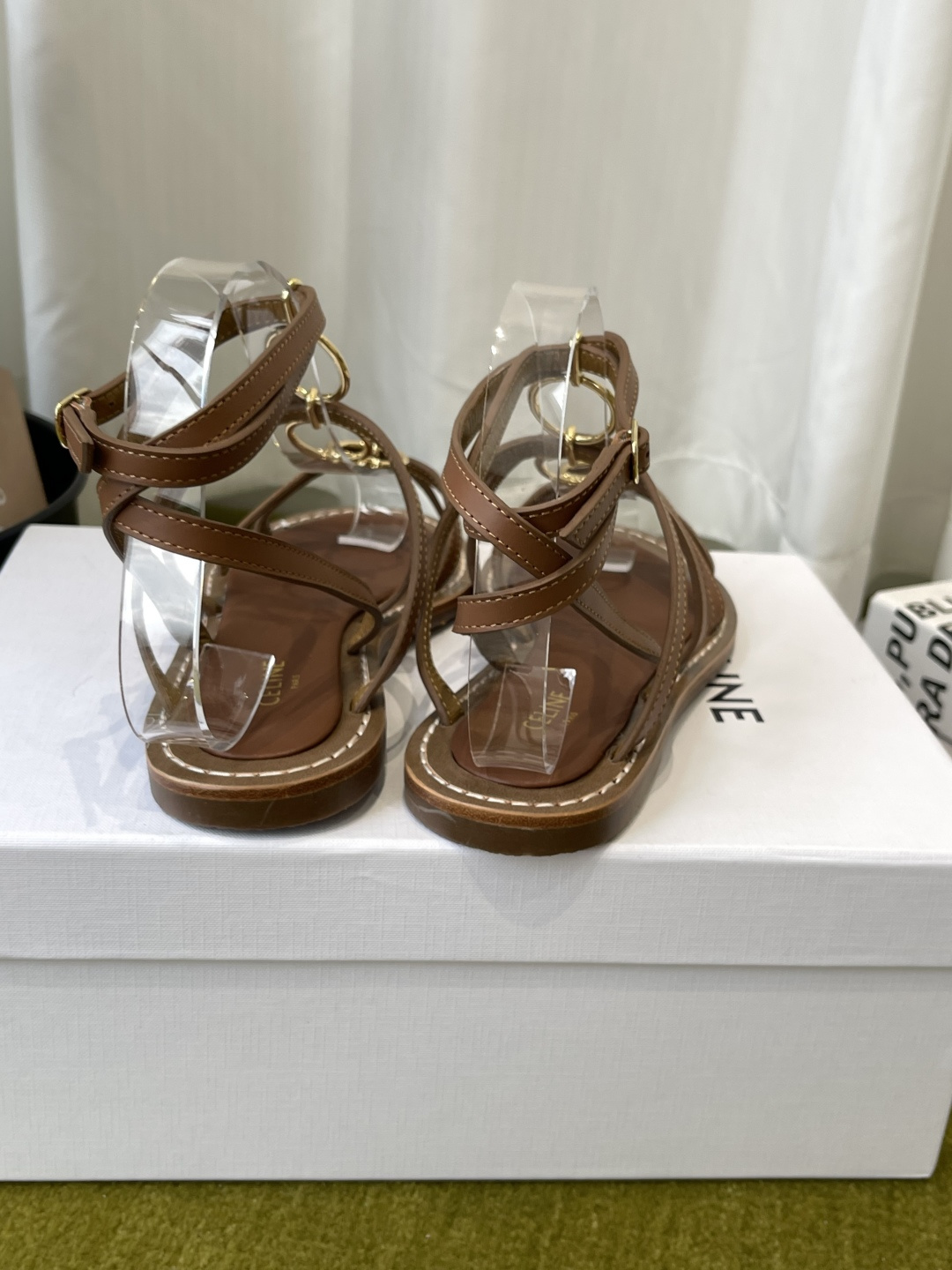 Celine Triomphe Ring Flat Sandals