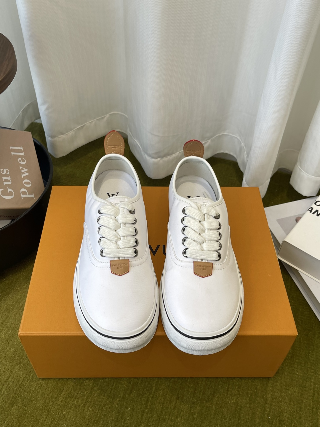 Louis Vuitton White Leather Low Top Sneaker