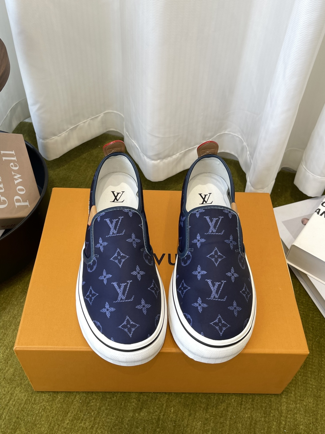 Louis Vuitton Blue Monogram Slip On Sneaker