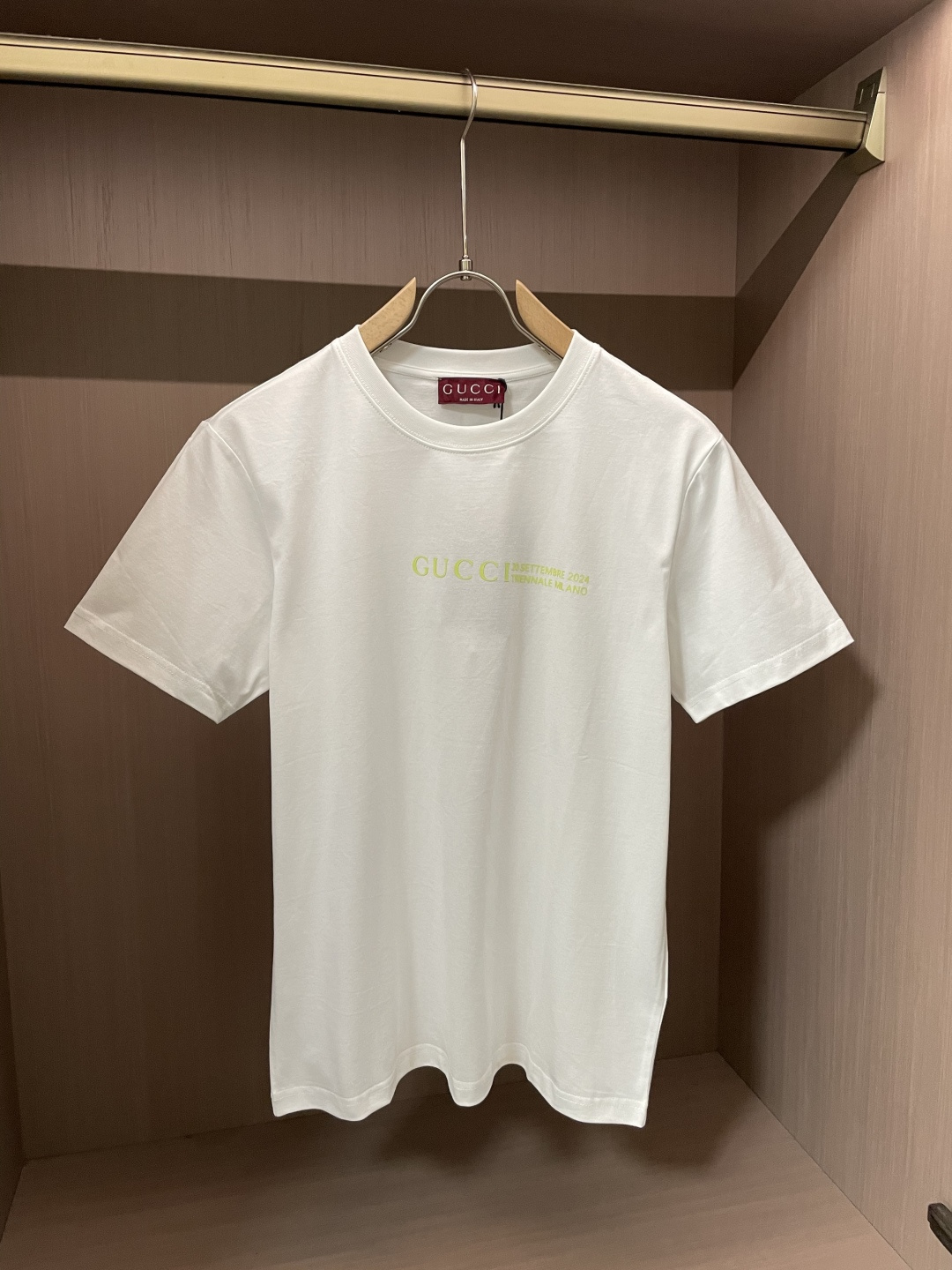 NO:125092,G Home 2025 Designer Independent Show Gucci Creative Director Sabato De Sarno Exclusive Short-sleeved T-shirt for the show; Sabato chose to do it on his own, break out of his 