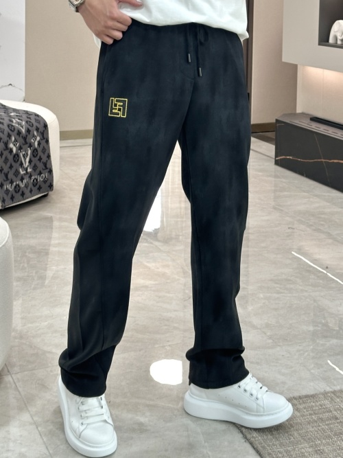 Men's Casual Elastic Cotton Blend Pants with Drawstring - Versatile Style 1 Men's Casual Elastic Cotton Blend Pants with Drawstring - Versatile Style