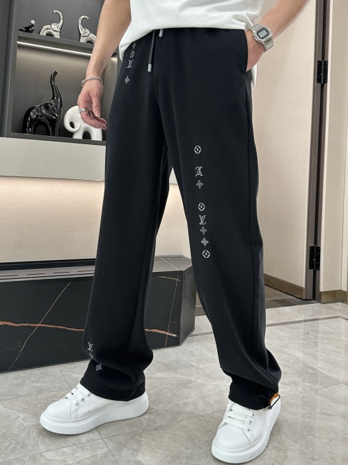 Louis Vuitton Men's Black Casual Pants Elastic Cotton Blend,Comfortable and Stylish 1 Louis Vuitton Men's Black Casual Pants Elastic Cotton Blend,Comfortable and Stylish