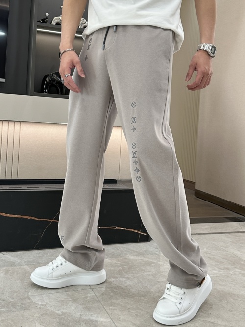 Louis Vuitton Men's Casual Elastic Cotton Blend Sweatpants, Minimalist Design 1 Louis Vuitton Men's Casual Elastic Cotton Blend Sweatpants, Minimalist Design