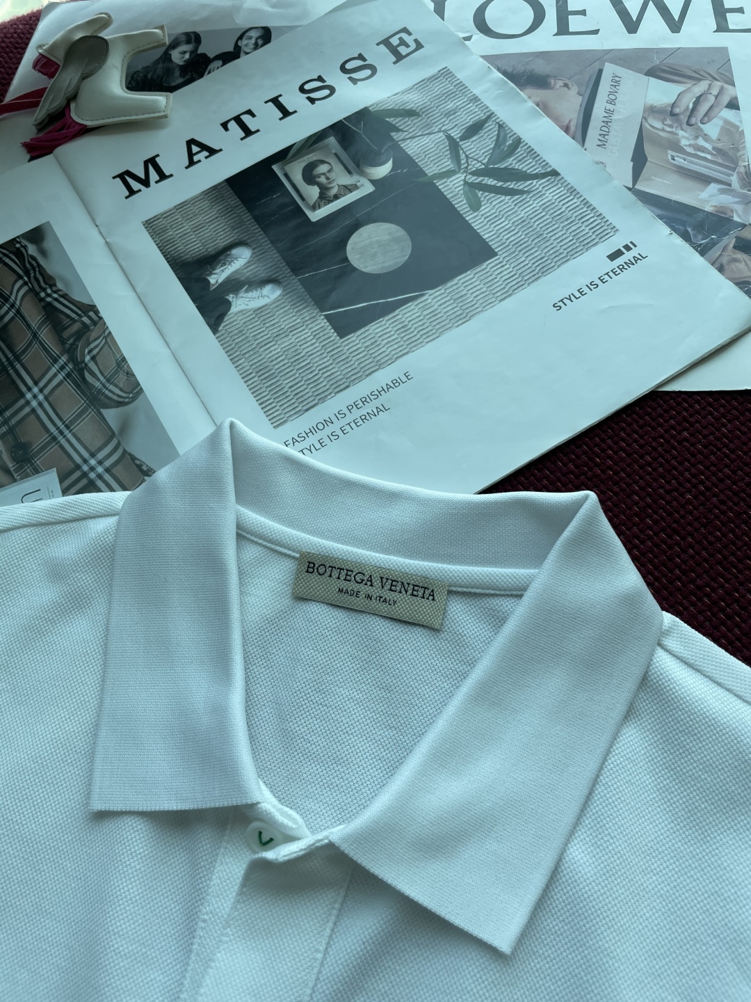 2025 Men’s Polo Shirts with Green Stereo Design and Silk-Cotton Fabric - 图片 3