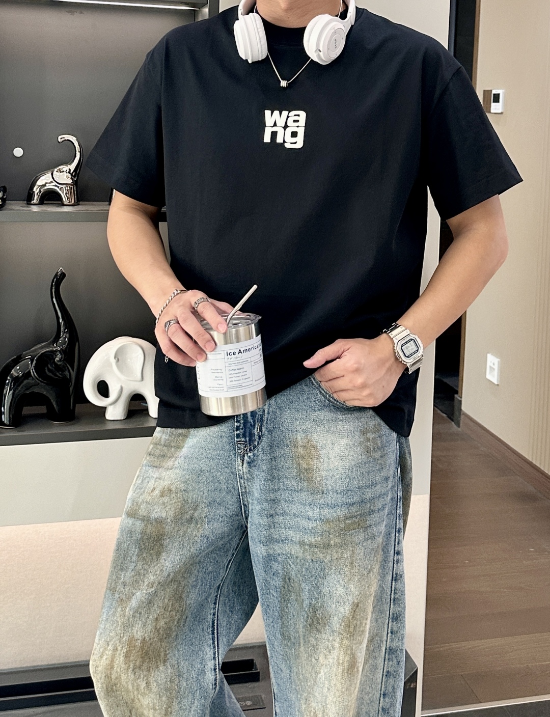 P538: King Alexander T-shirt, Spring/Summer 2025, High-End Customization, Heavyware Design, Fine Work - 图片 2