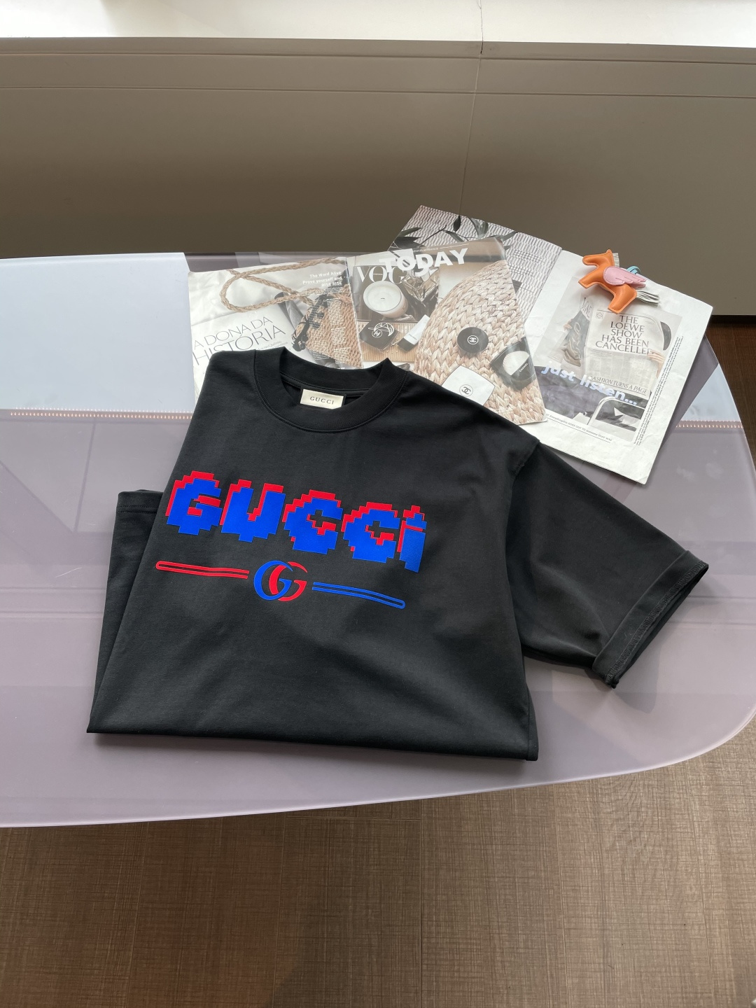 Gucc 2026春夏款/官网同步面料采用重磅纯棉精梳棉面料，OS宽松版型，上身版型超正！日常百搭，衣橱