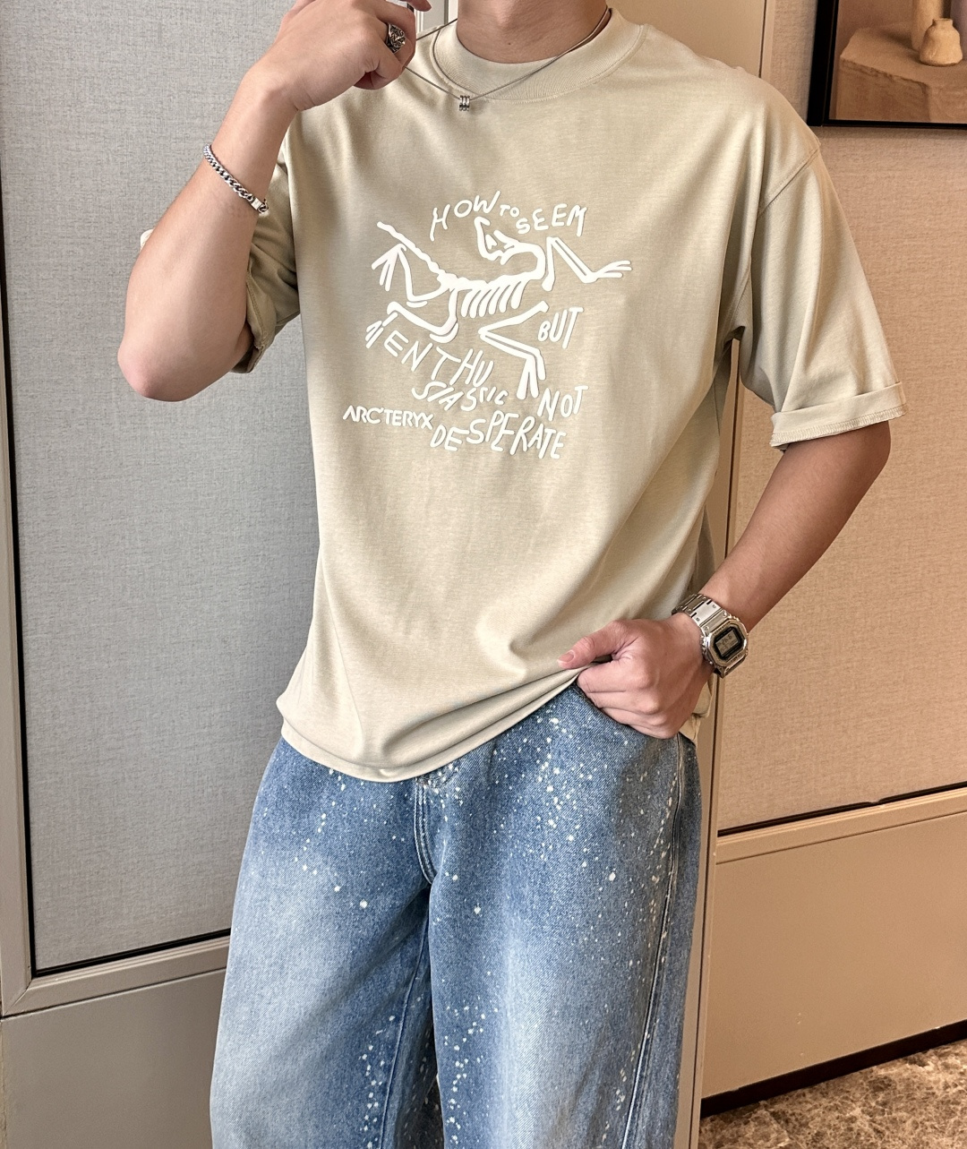 始祖鸟2026春夏款/官网同步面料采用重磅纯棉精梳棉面料，OS宽松版型，上身版型超正！日常百搭，衣橱必备