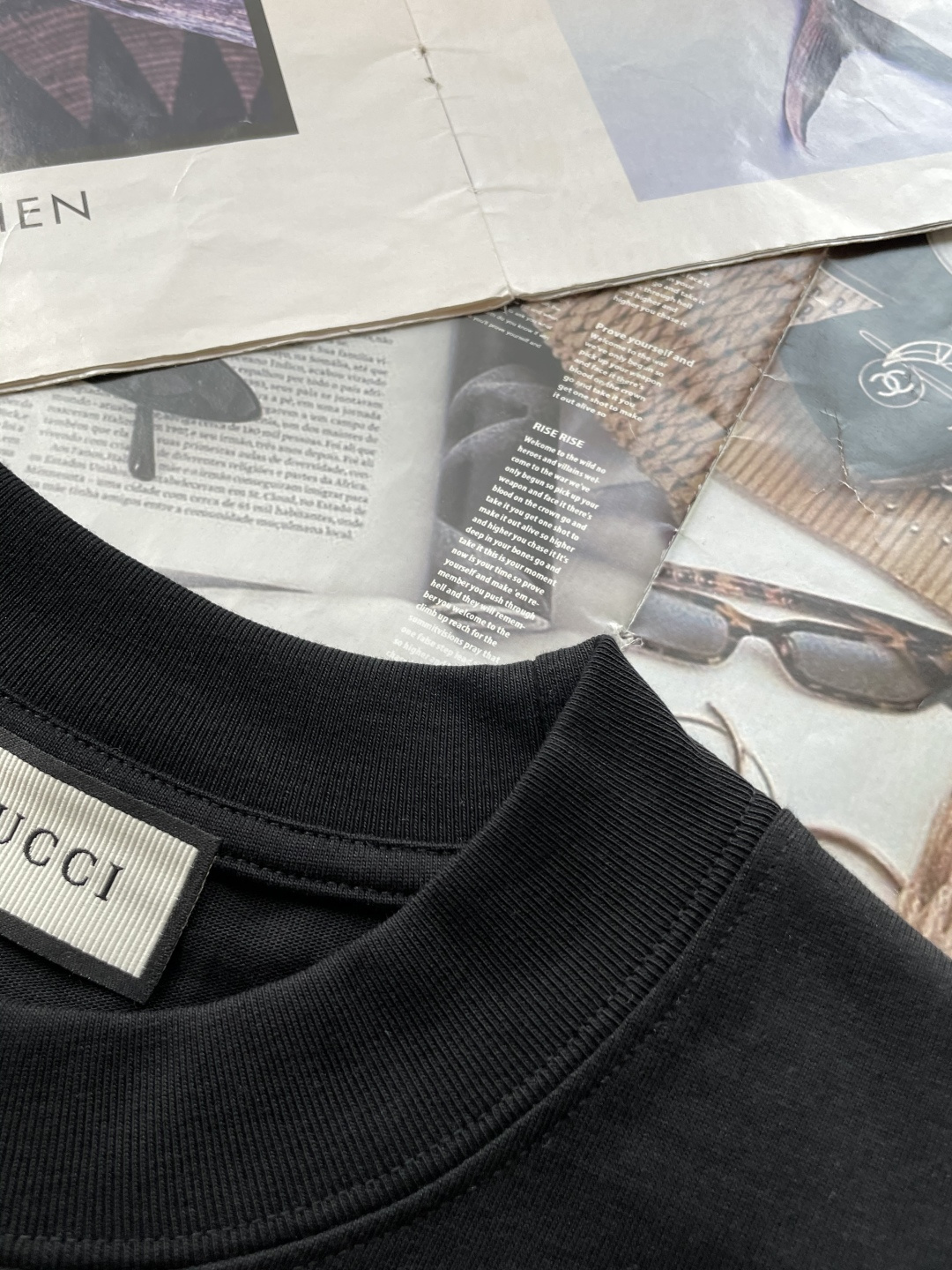 Gucc 2026春夏款/官网同步面料采用重磅纯棉精梳棉面料，OS宽松版型，上身版型超正！日常百搭，衣橱