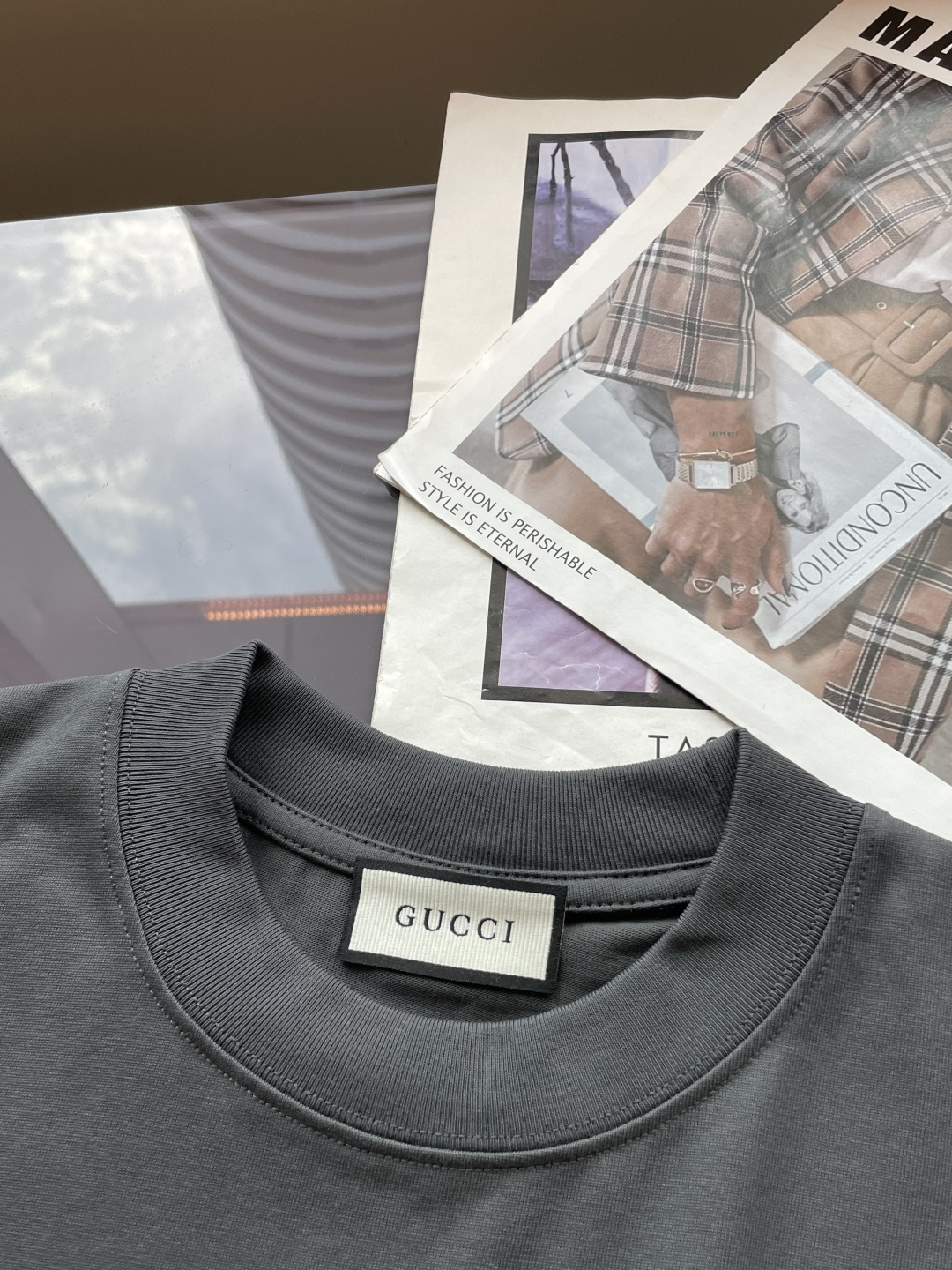 Gucc 2026春夏款/官网同步面料采用重磅纯棉精梳棉面料，OS宽松版型，上身版型超正！日常百搭，衣橱