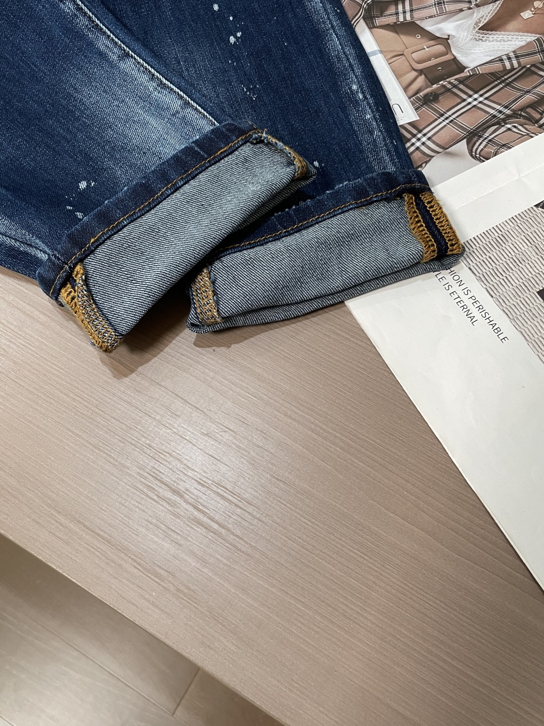 Stylish Imported Jeans in Pure Cotton-Cowry for Timeless Fashion Appeal - 图片 6