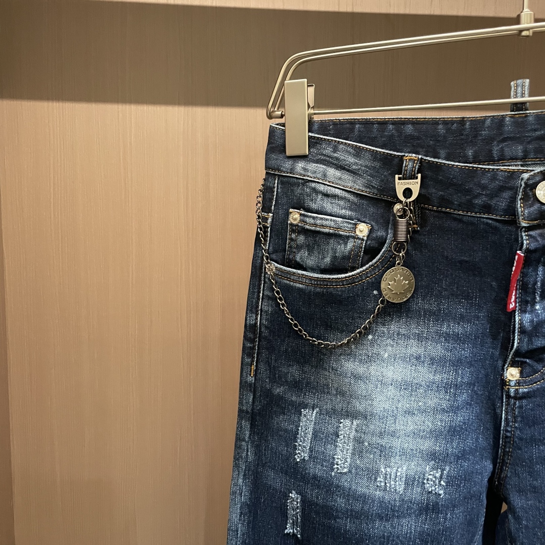 Stylish Imported Jeans in Pure Cotton-Cowry, Colorful and Micro-Flexed, with Unchanging Natural Colors. - 图片 2
