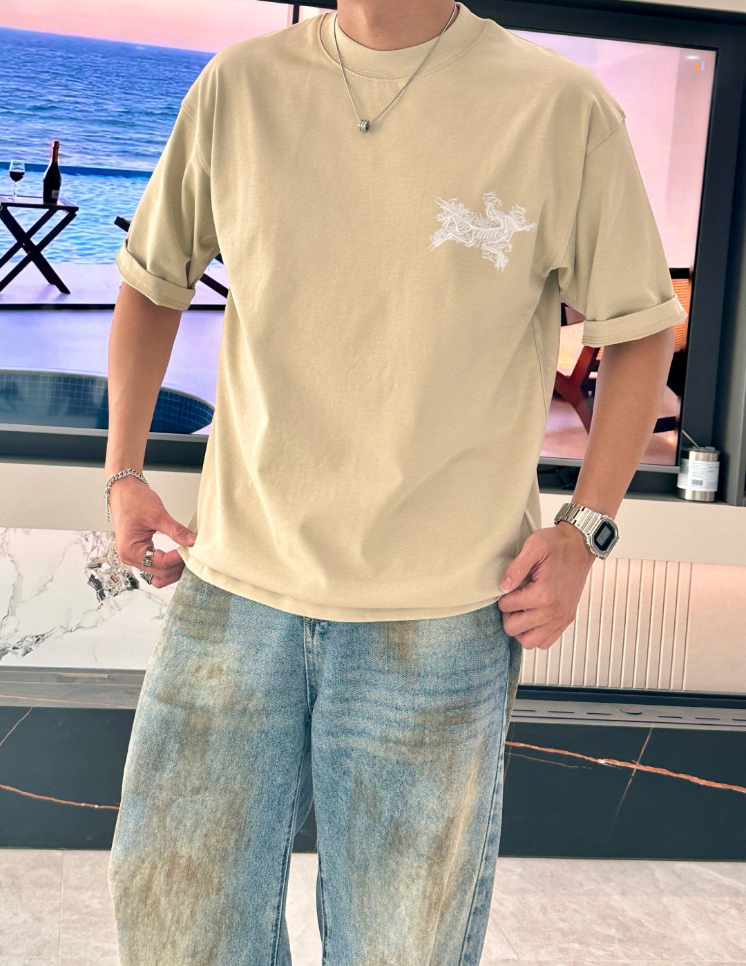 NO:478510,Archaeopteryx 2025 spring and summer style/official website synchronization The fabric is made of heavy pure cotton combed cotton fabric, OS loose style, and the upper body style is super positive!  Everyday versatile, a must-have item for wardrobe!  Size S-3XL (Large-size) Size/part S M L XL 2XL 3XL Shoulder width 52 54 56 57 59 60 Clothes length 70 72.75.78.82.85. Bust 54 56.58.60.62.64. Sleeve length 24 26 27 28 29 30,arc'teryx,alexander wang19860909始祖鸟 2025春夏款/官网同步 面料采用重磅纯棉精梳棉面料,OS宽松版型,上身版型超正！日常百搭,衣橱必备单品！ 尺码 S-3XL（版型偏大） 码数/部位S M L XL 2XL 3XL 肩宽 52 54 56 57 59 60 衣长70 72.75.78.82.85. 胸围 54 56.58.60.62.64. 袖长24 26 27 28 29 30,arc'teryx,alexander wang,Men's clothing