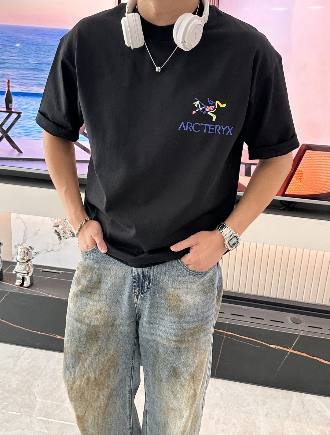 始祖鸟2026春夏款/官网同步面料采用重磅纯棉精梳棉面料，OS宽松版型，上身版型超正！日常百搭，衣橱必备