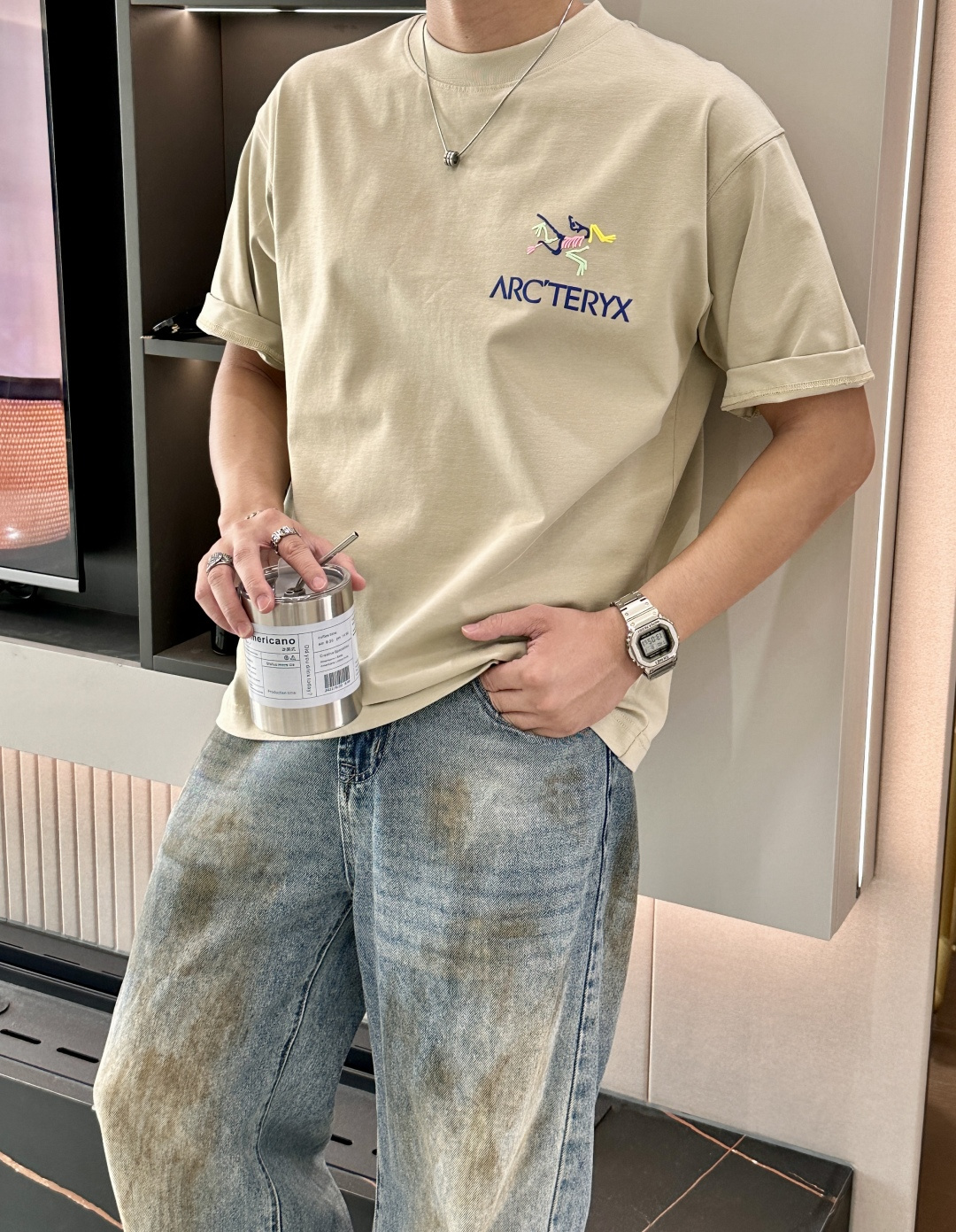 始祖鸟2026春夏款/官网同步面料采用重磅纯棉精梳棉面料，OS宽松版型，上身版型超正！日常百搭，衣橱必备